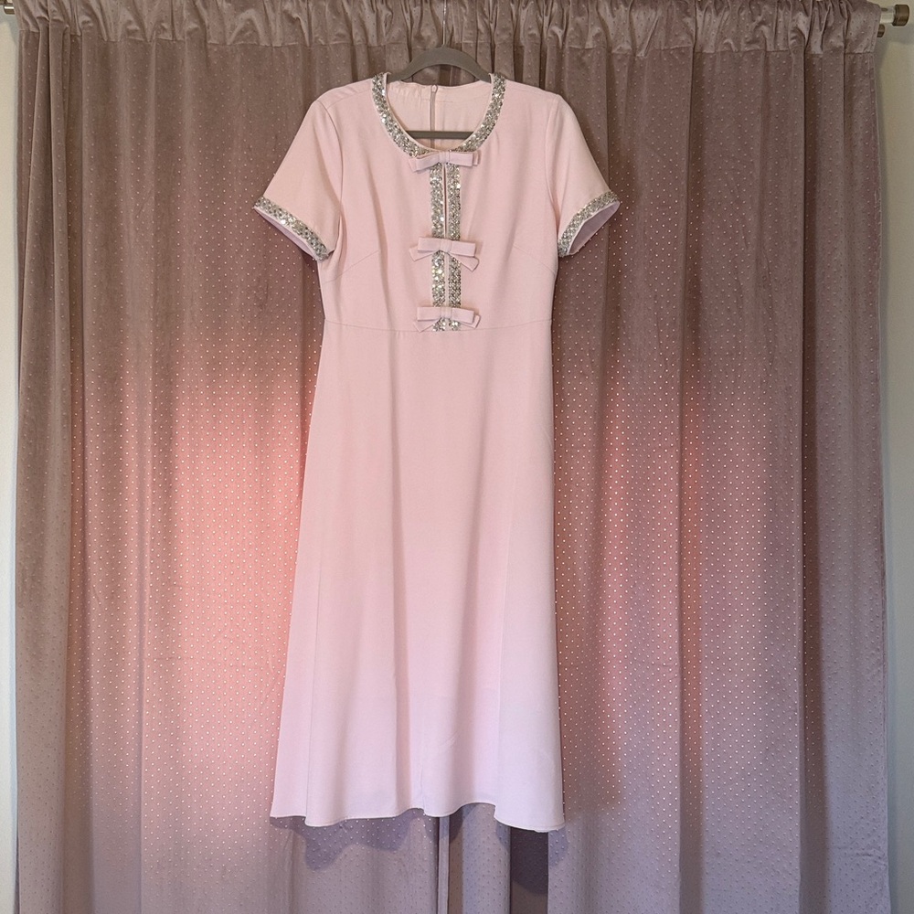 MOTF NWT Blush Pink Dress with Subtle Silver Details